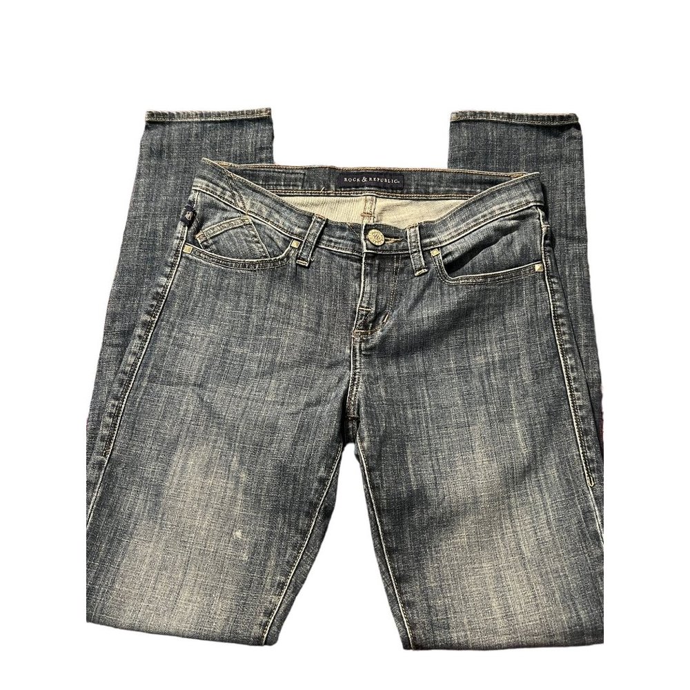Rock Republic Berlin Jeans R010179 Skinny Mid Rise Size 6 98% cotton 2% spandex